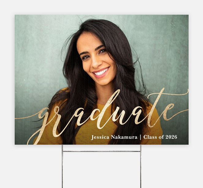 Lovely Script Graduation Yard Signs