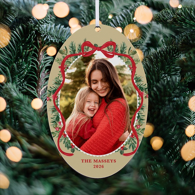 Sweet Bow Personalized Ornaments