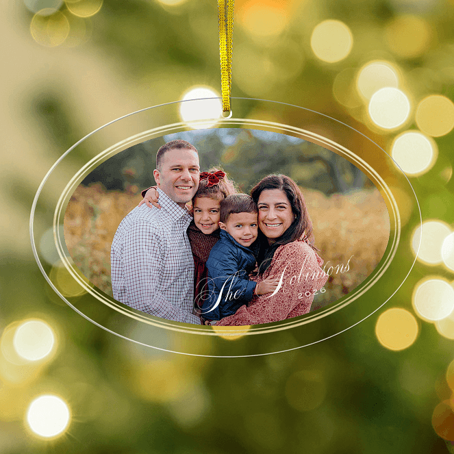 Ornate Oval Personalized Ornaments