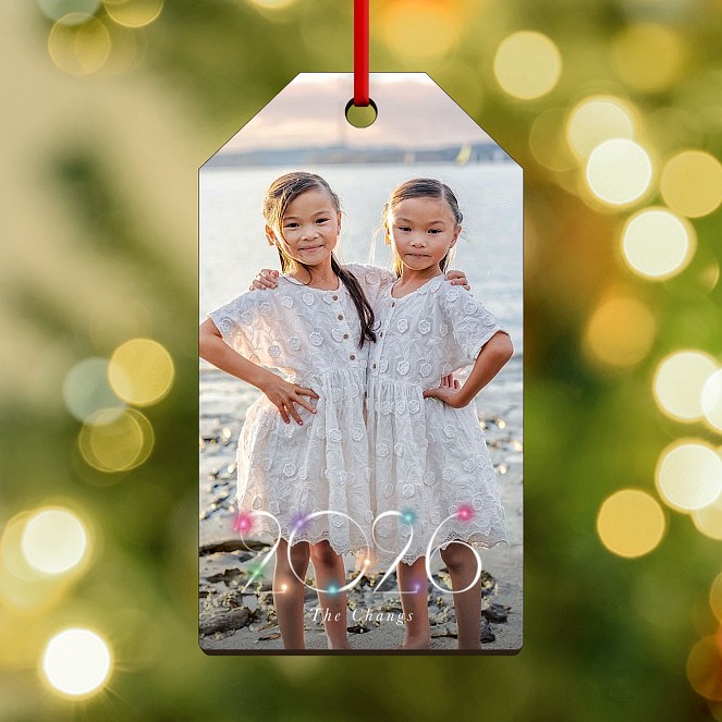 Year in Lights Personalized Ornaments