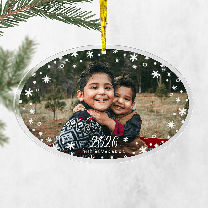 Whimsical Snowfall Personalized Ornaments
