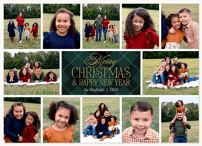 Merry & Plaid Personalized Holiday Cards