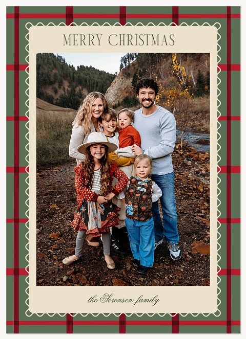 Lace Corners Personalized Holiday Cards
