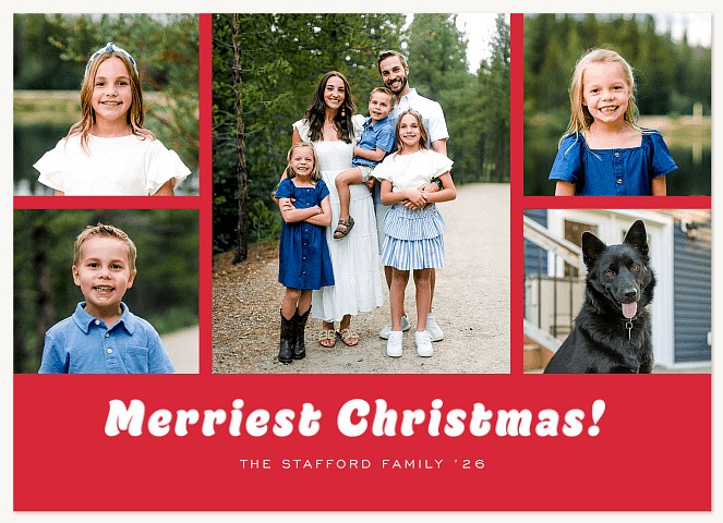 Merriest Collage Personalized Holiday Cards