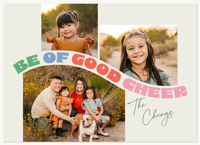 Cheerful Keepsake Personalized Holiday Cards