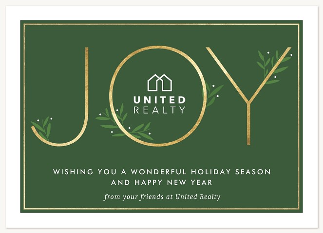 Joy Sprigs Business Holiday Cards