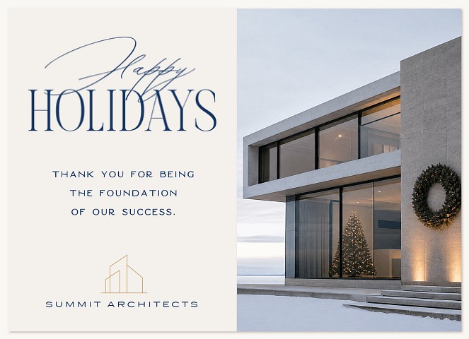 Contemporary Elegance Business Holiday Cards
