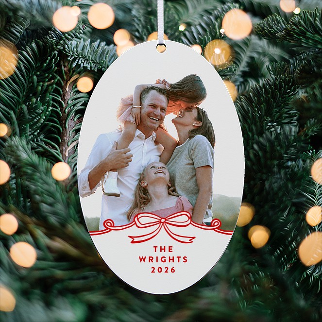 Handcrafted Bow Personalized Ornaments
