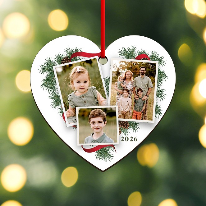 Evergreen Heart Custom Ornaments
