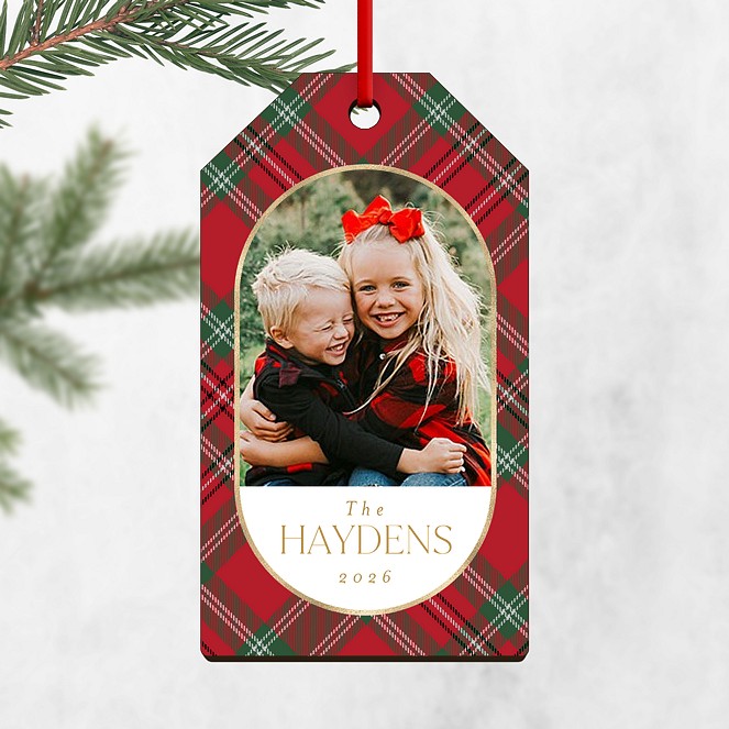 Tartan Keepsake Personalized Ornaments