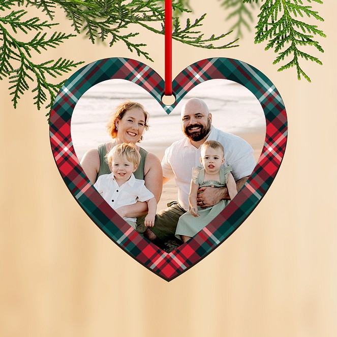 Tartan Love Personalized Ornaments