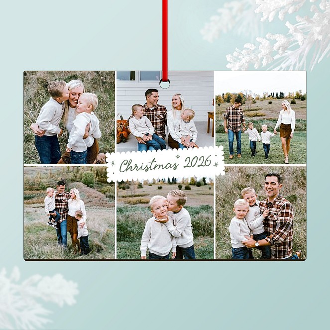 Joyful Montage Personalized Ornaments