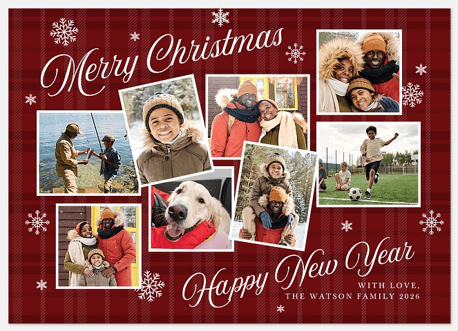 Plaid and Flurry Holiday Photo Cards