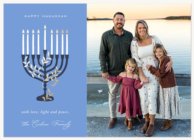 Candlelit Joy Hanukkah Cards
