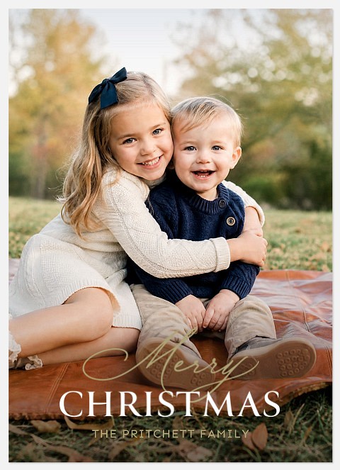 Scripted Text Holiday Photo Cards