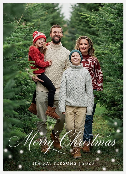 Floating Lights Holiday Photo Cards