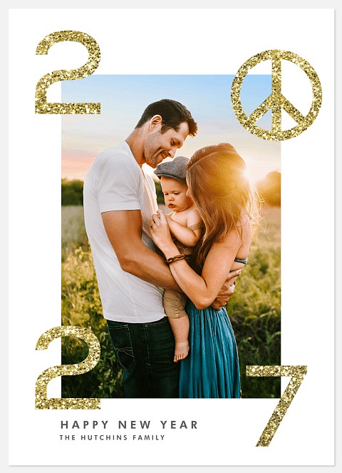 Peace Sign Holiday Photo Cards