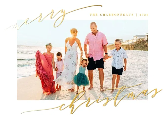 Elegant Script Personalized Holiday Cards