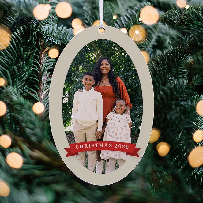 Christmas Banner Custom Ornaments