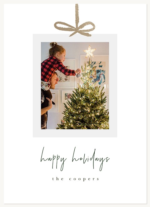 With A Bow Personalized Holiday Cards