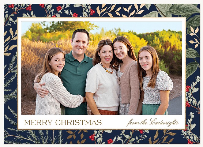 Gilded Touches Raised Gloss Holiday Cards