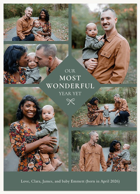 Wonderful Year Personalized Holiday Cards