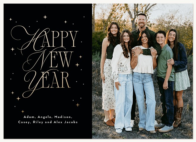 A Golden Beginning Personalized Holiday Cards