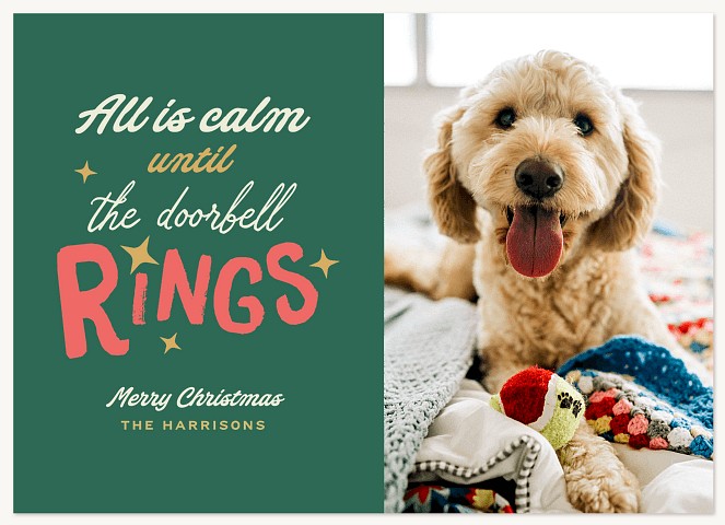 Doorbell Rings Personalized Holiday Cards