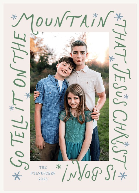 He is Born Personalized Holiday Cards