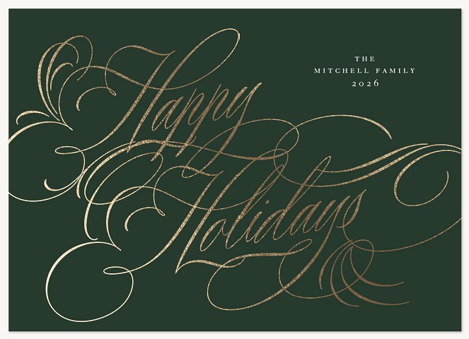 Max Flourish Personalized Holiday Cards