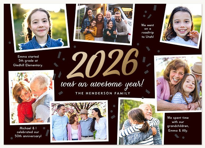 Awesome Year Personalized Holiday Cards