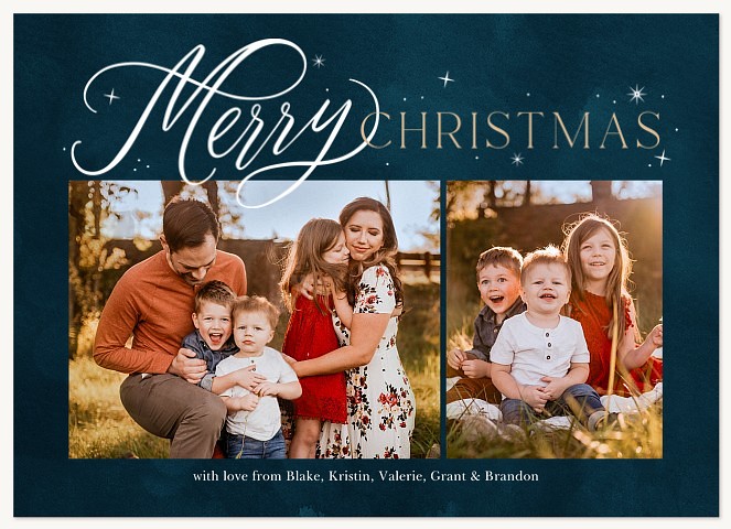 Tranquil Starlight Personalized Holiday Cards