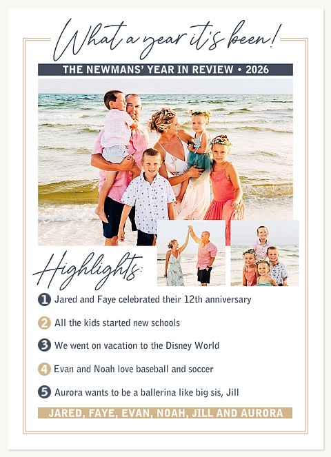 Big Review Personalized Holiday Cards