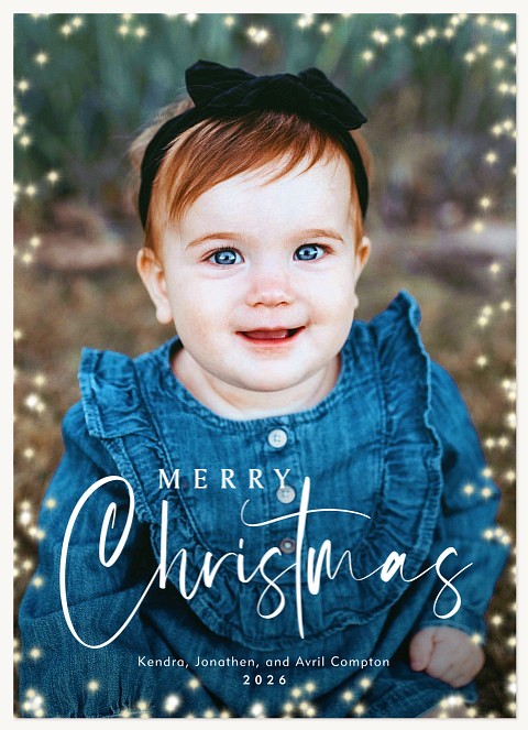 Twinkle Lights Personalized Holiday Cards