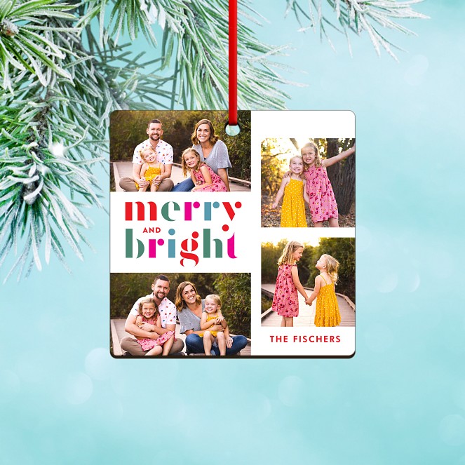 Technicolor Stencil Custom Ornaments