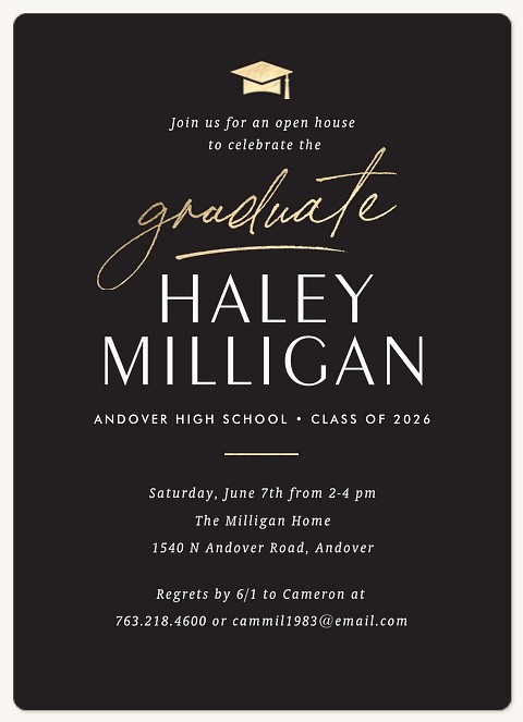 Sleek Grad Graduation Cards