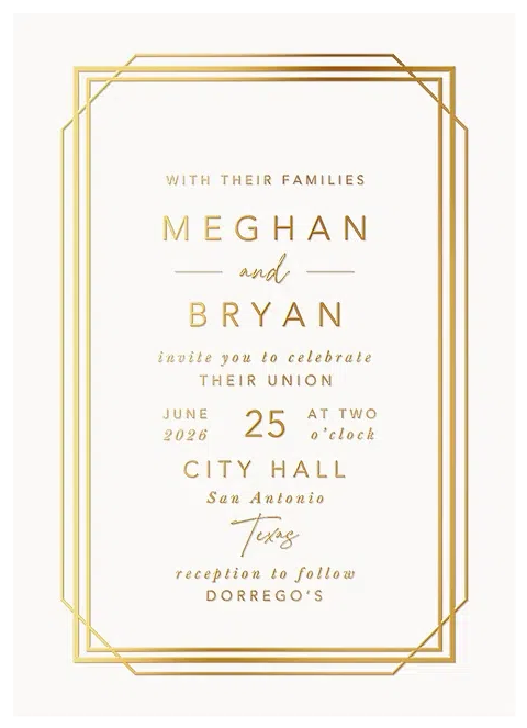 Modern Deco Wedding Invitations