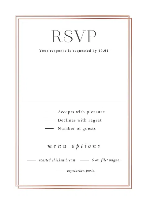 Intertwined Wedding RSVP Cards