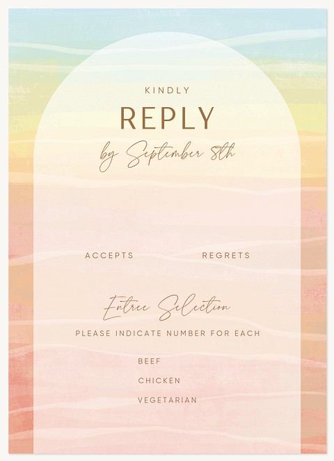 Sand Strata Wedding RSVP Cards