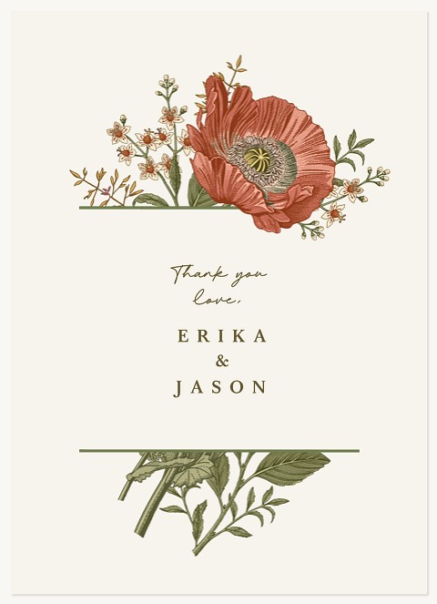 Botanical Study Thank You Cards 