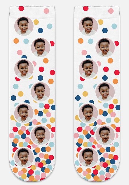 Confetti Collage Custom Socks