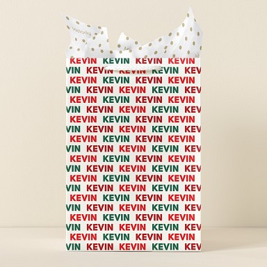 Holiday Name Gift Bags