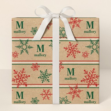 Vintage Snowflake Wrapping Paper