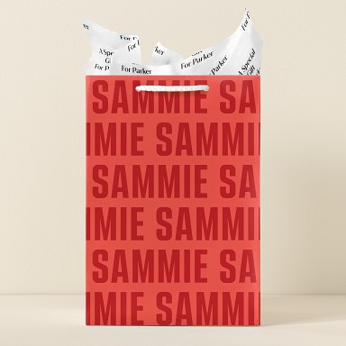 Tone-on-Tone Name Gift Bags