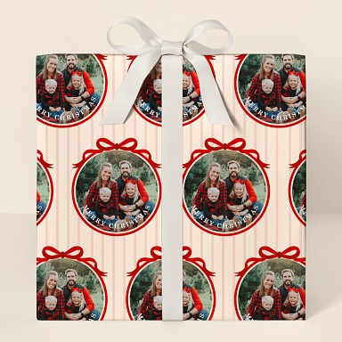 Red Bows Photo Wrapping Paper