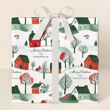 Holiday Village Wrapping Paper