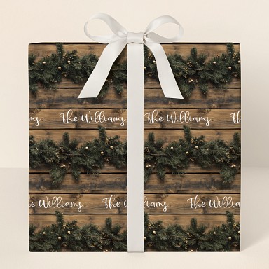 Rustic Greenery Holiday Wrapping Paper