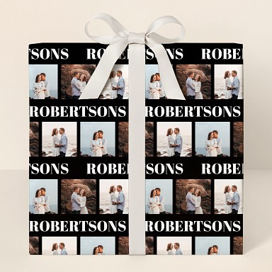 Photo Names Wrapping Paper