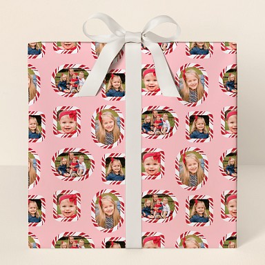 Candy Cane Frame Wrapping Paper