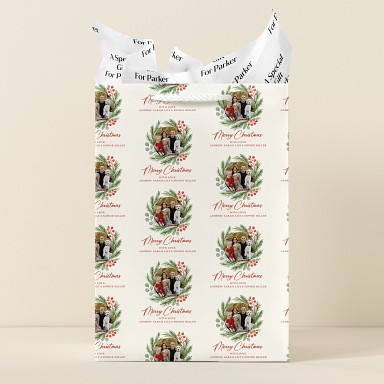 Christmas Wreath Photo Gift Bags